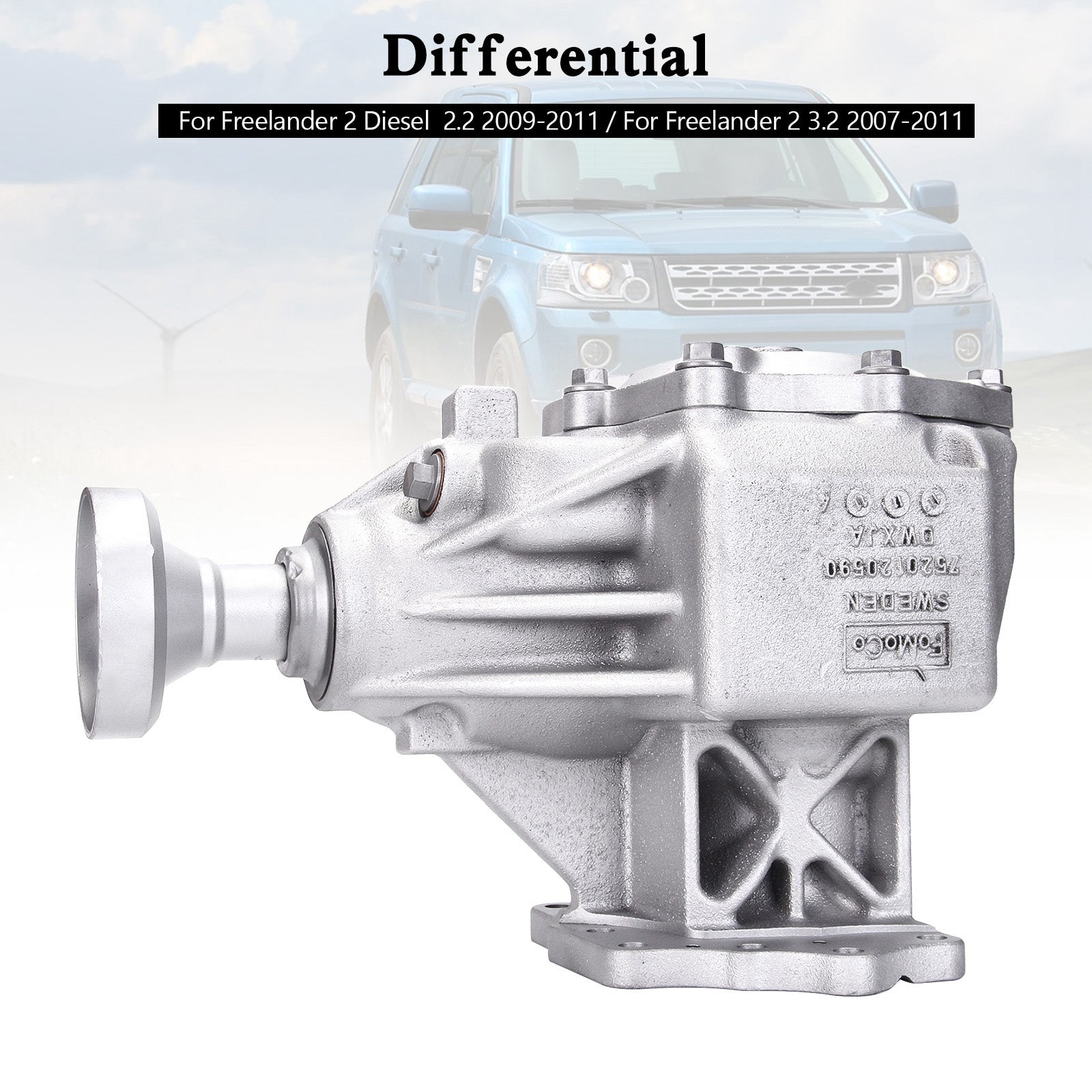 2007-2011 Freelander 2 3.2 Reinforced Front Differential Distribution Transmission Recond D 24m LR007147