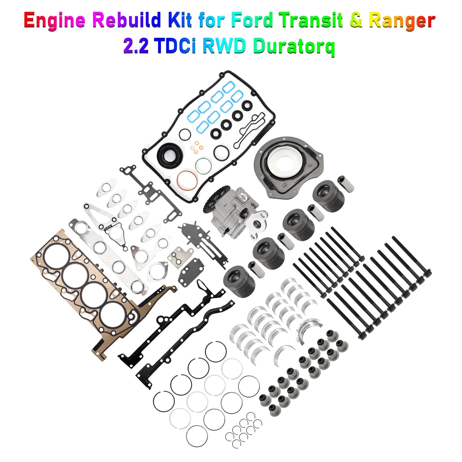 Engine Rebuild Kit for Ford Transit & Ranger 2.2 TDCi RWD Duratorq BK3Q-6051-C1C 9677428680