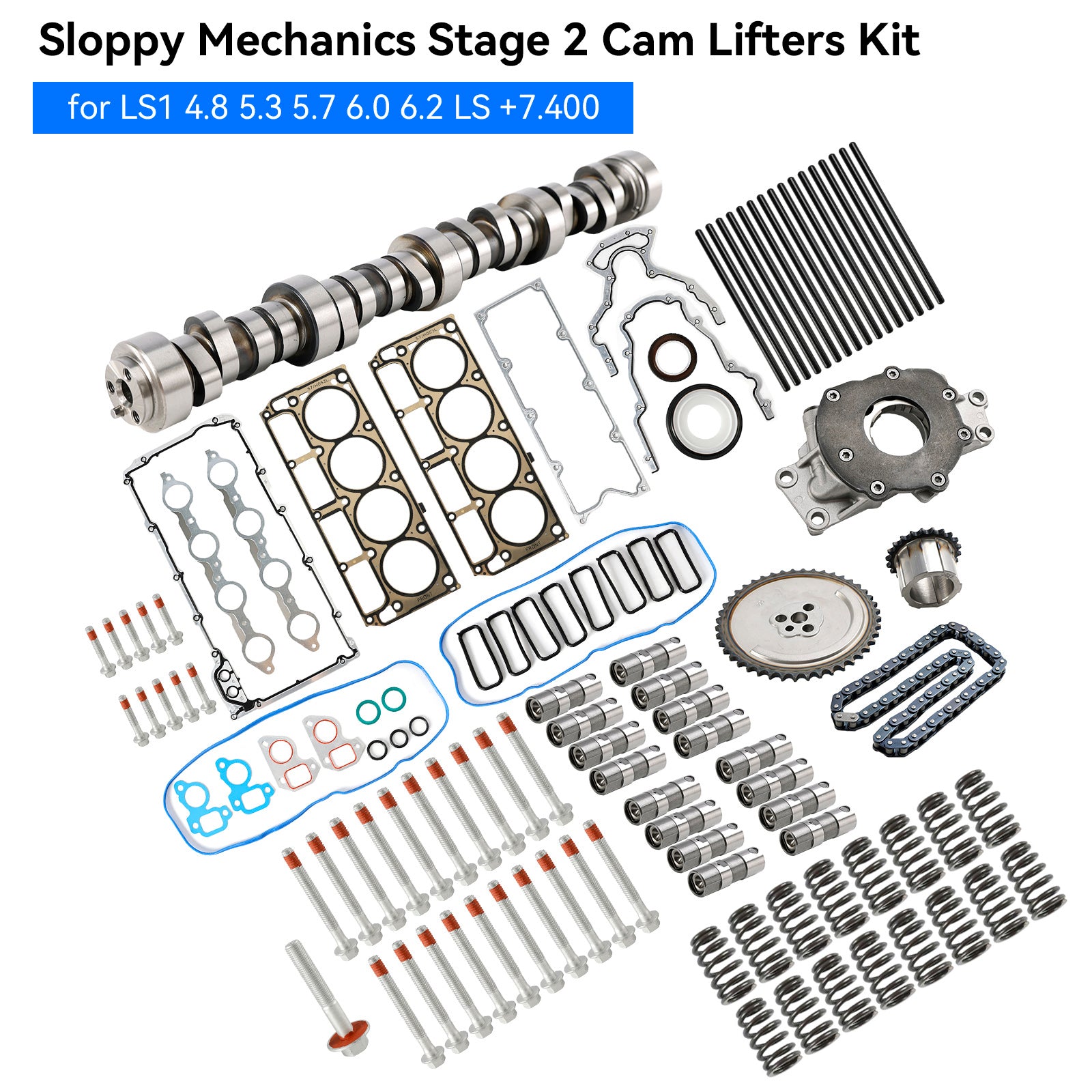 1999-2012 Trucks/SUVs 4.8L V-8 Sloppy Mechanics Stage 2 Cam Lifters Kit