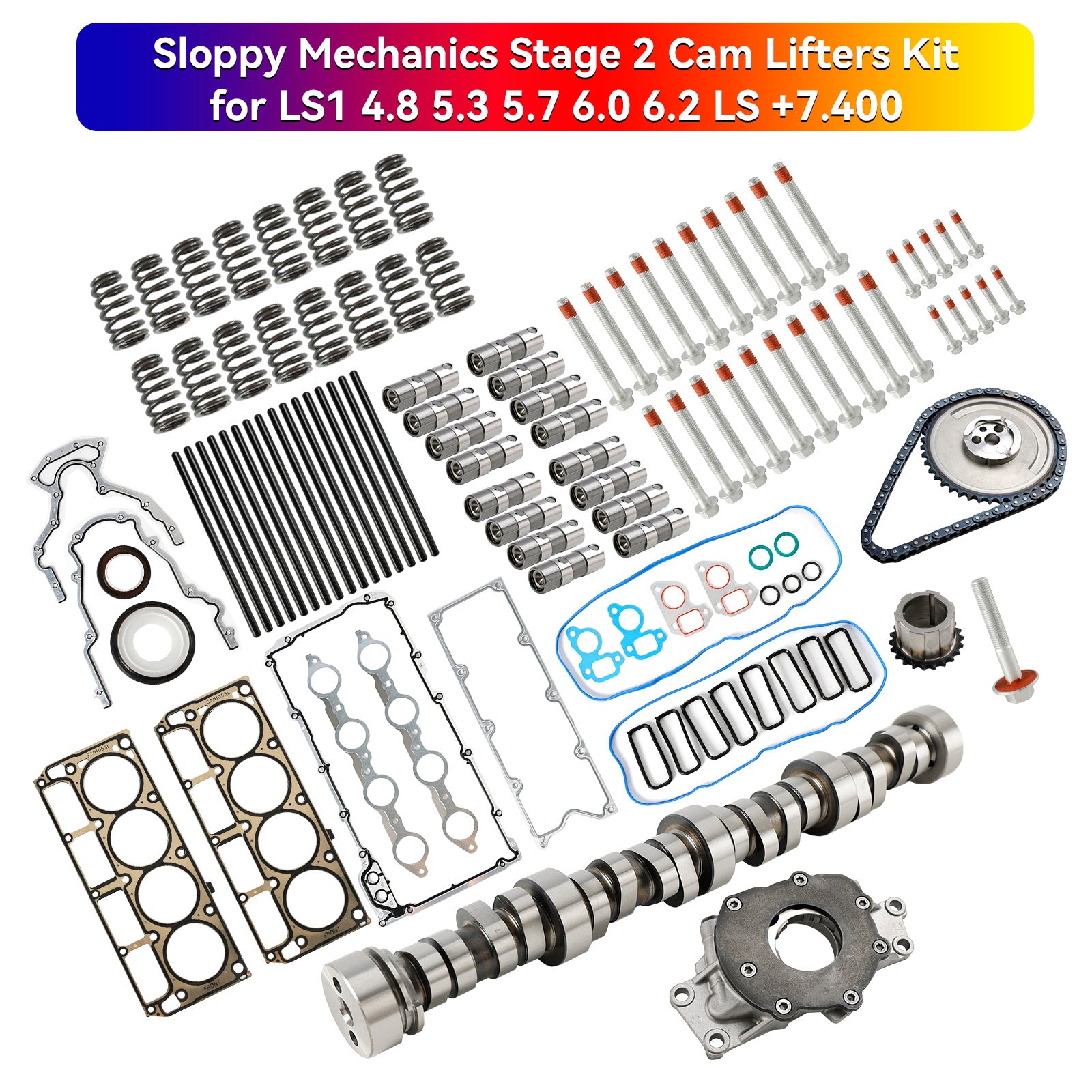 2008-2013 6.2L LS3 V-8 Sloppy Mechanics Stage 2 Cam Lifters Kit