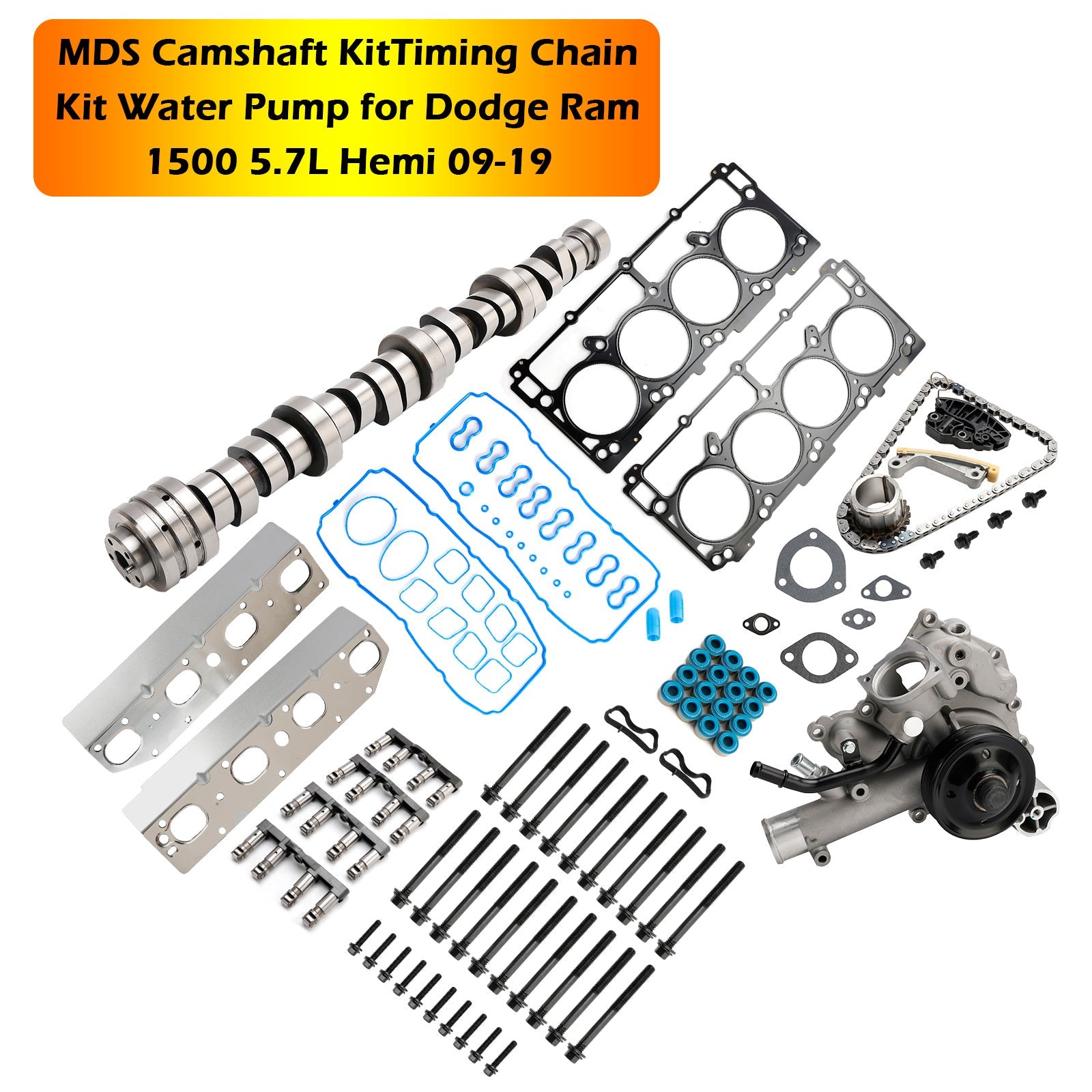 2009 Chrysler Aspen 5.7L Engine V8 MDS Camshaft KitTiming Chain Kit Water Pump 53021726AE 68060714AA