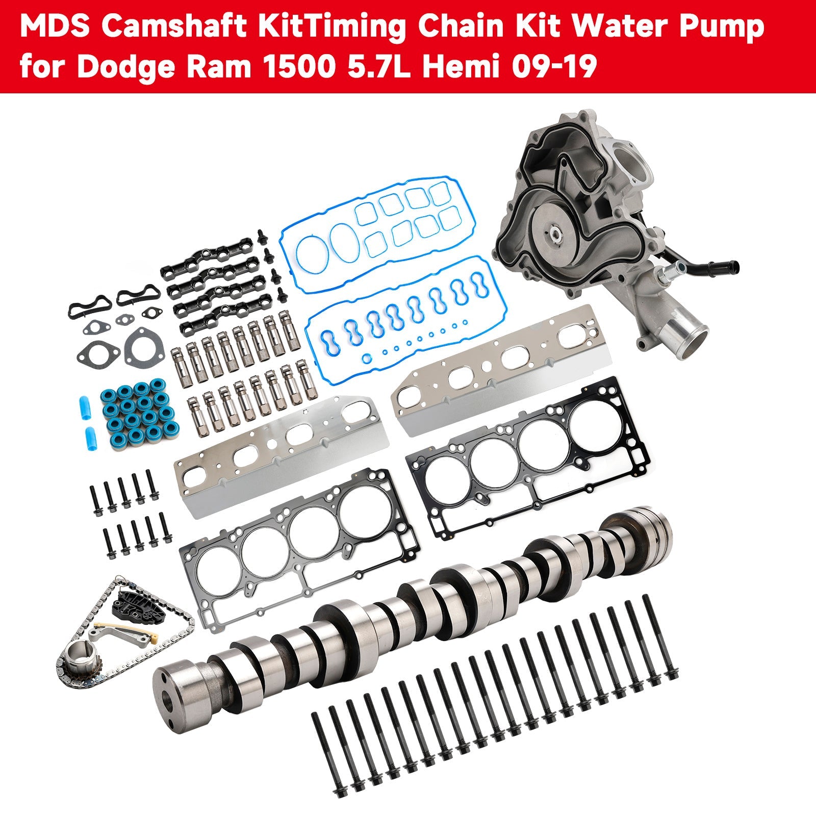 2011-2019 Ram 1500 5.7L Engine MDS Camshaft KitTiming Chain Kit Water Pump 53021726AE 68060714AA