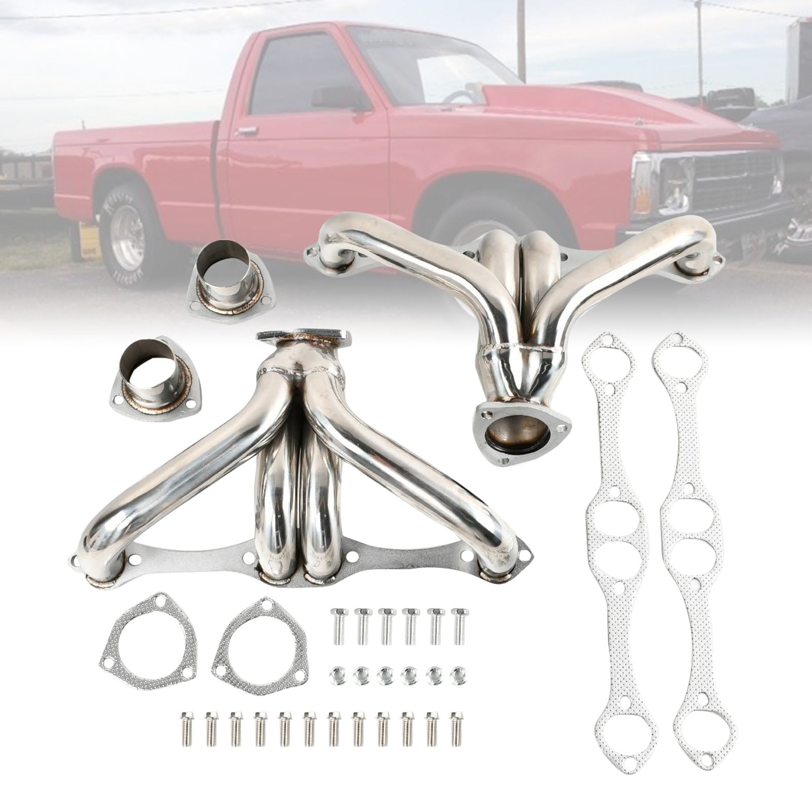 Exhaust Manifold Header Fit Chevy Small Block SBC 1-5/8"