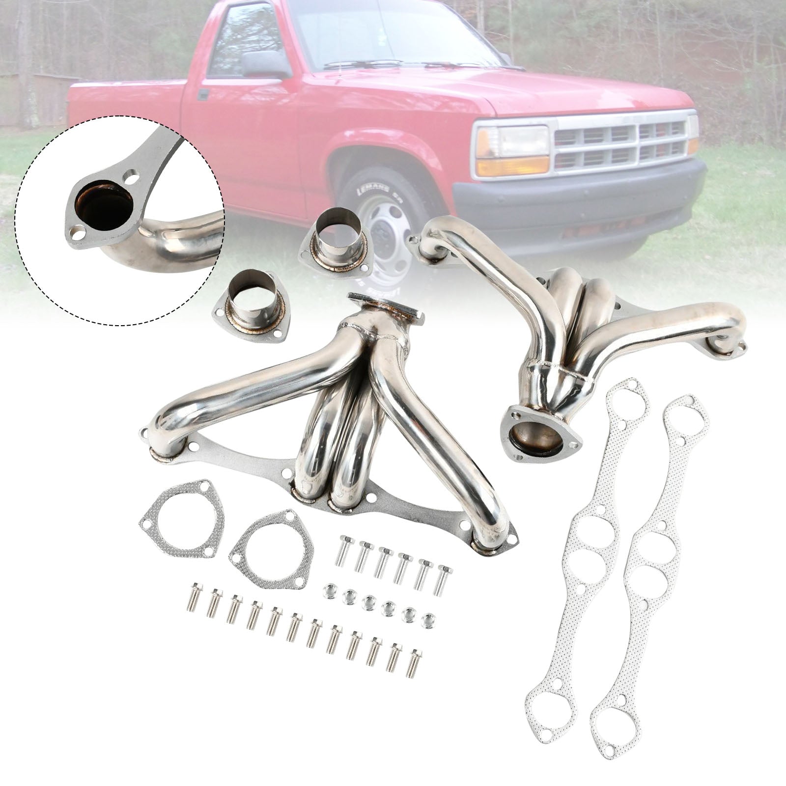 Exhaust Manifold Header Fit Chevy Small Block SBC 1-5/8"