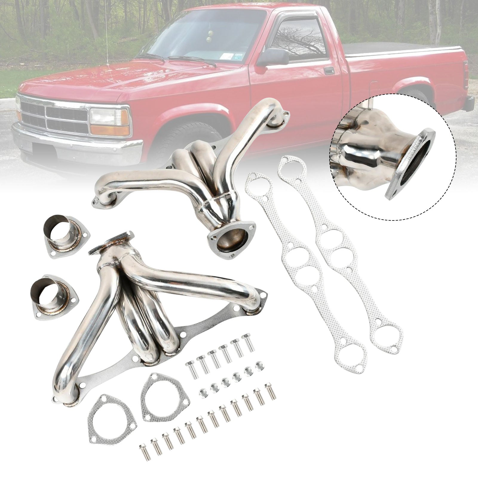 Exhaust Manifold Header Fit Chevy Small Block SBC 1-5/8"