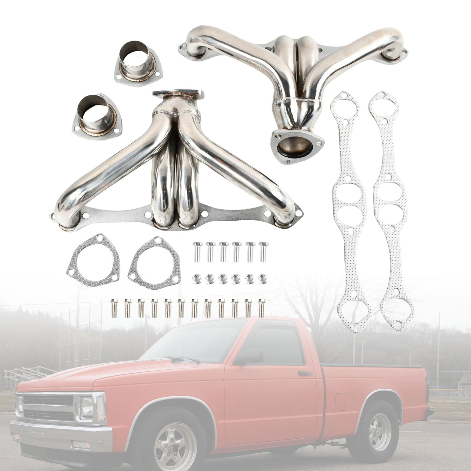 Exhaust Manifold Header Fit Chevy Small Block SBC 1-5/8"
