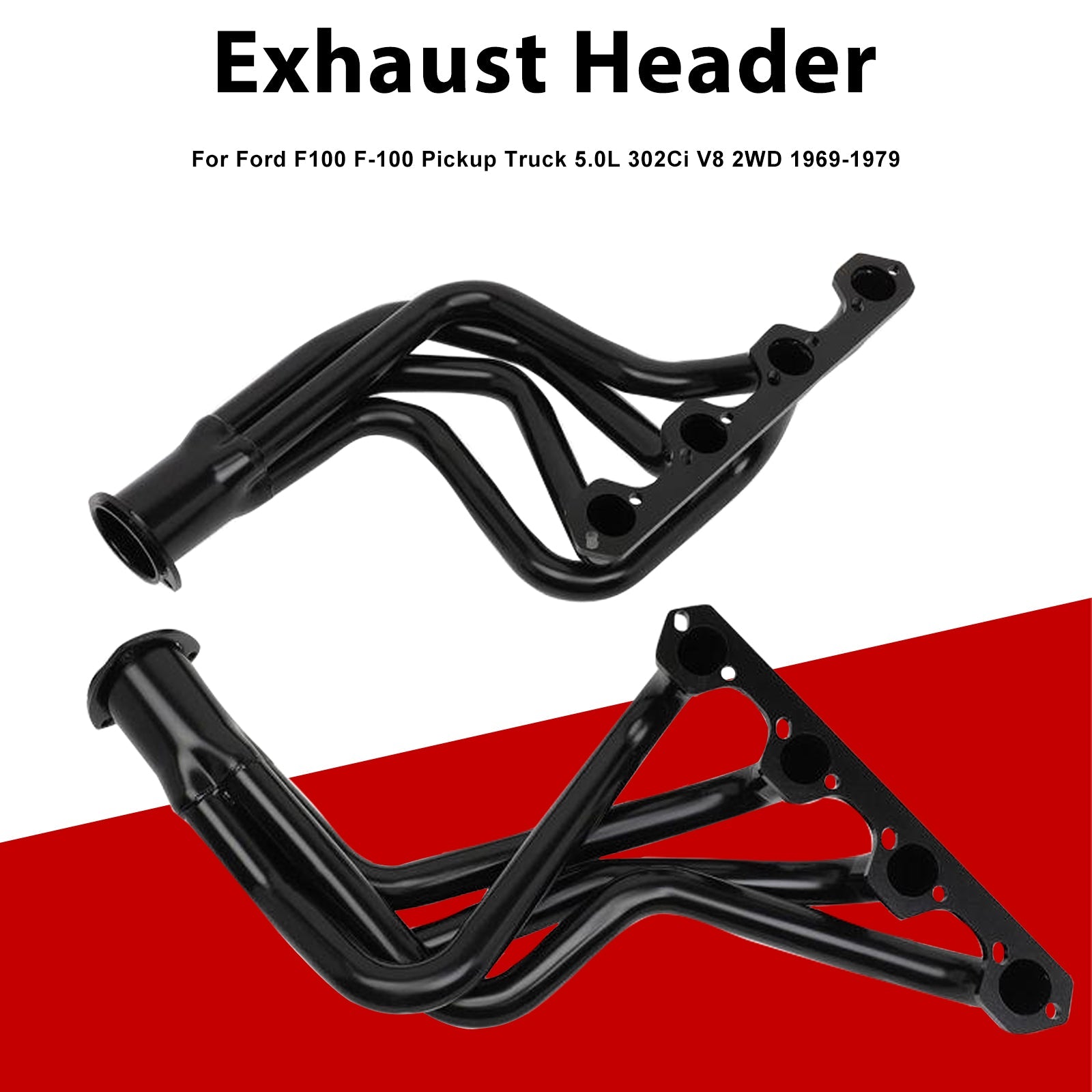Exhaust Manifold Header Fit Ford F100 5.0L 302W Pickup Truck 2WD 1969-1979