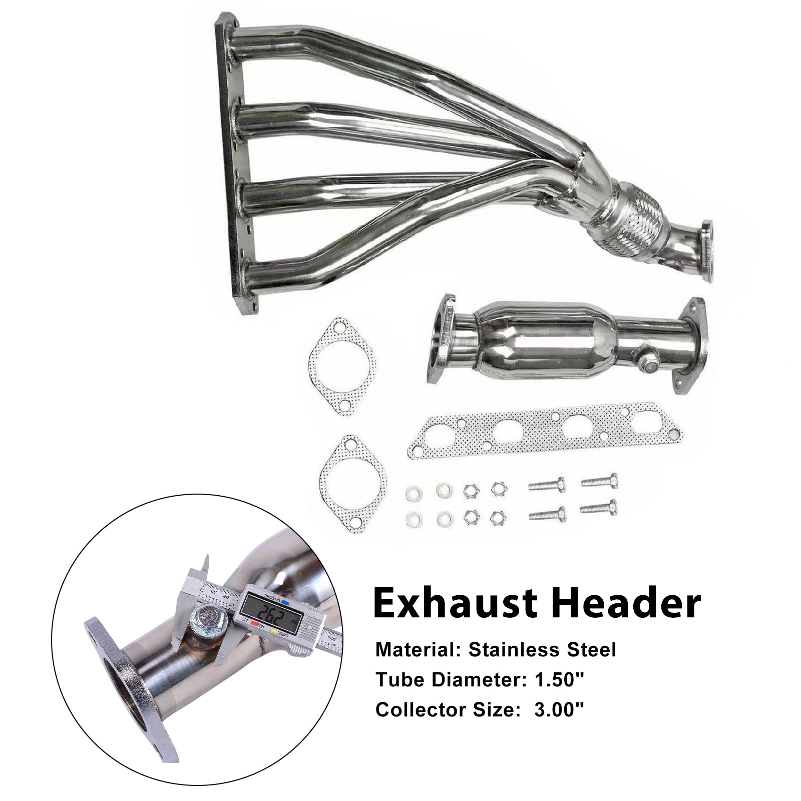 Stainless Steel Exhaust Manifold Header Fit Mini Cooper R50/R52/R53 2002-2008