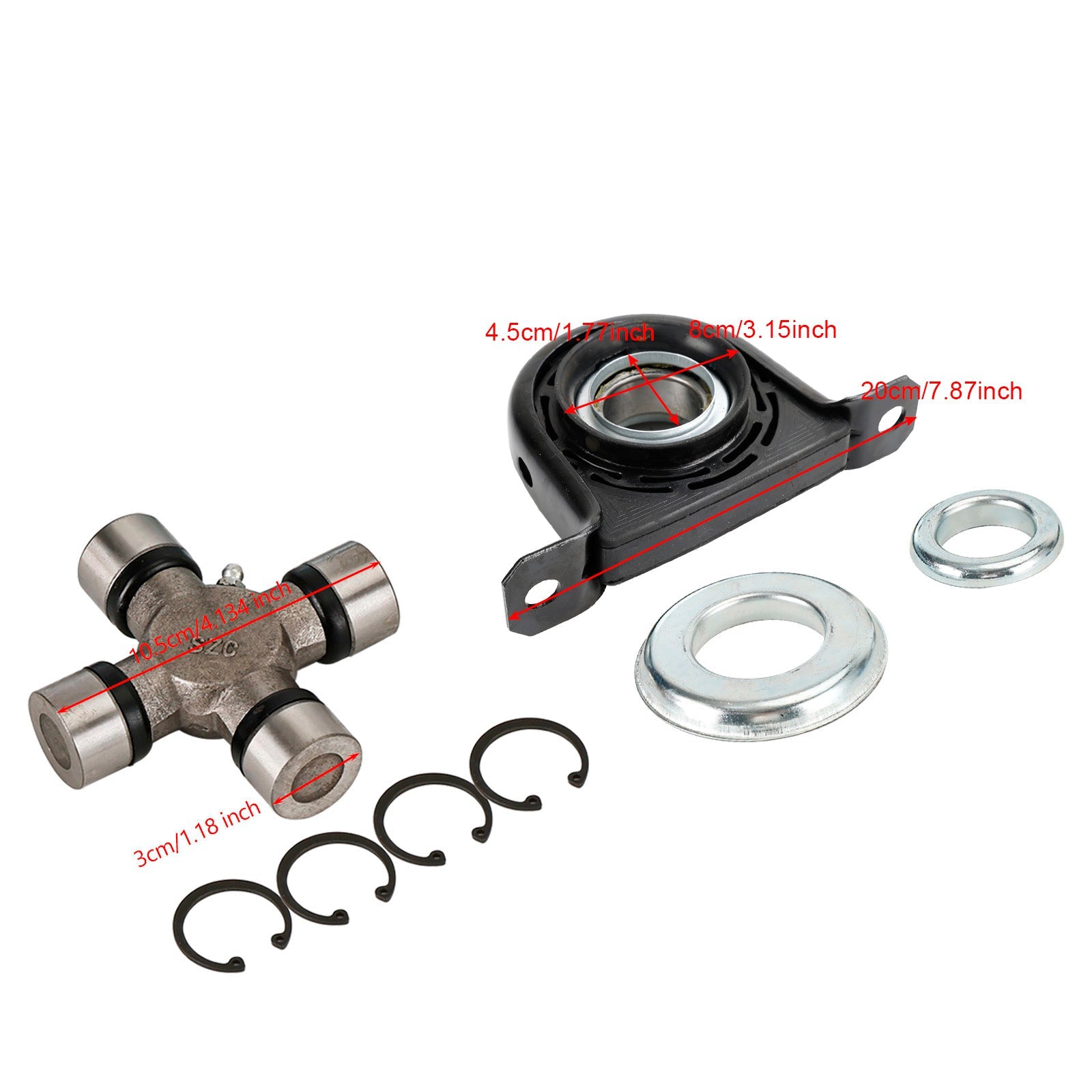 1999-2010 Ford F250 F350 Superduty 4WD Driveshaft Carrier Bearing and U Joint Kit RBU5-160X3-B Generic