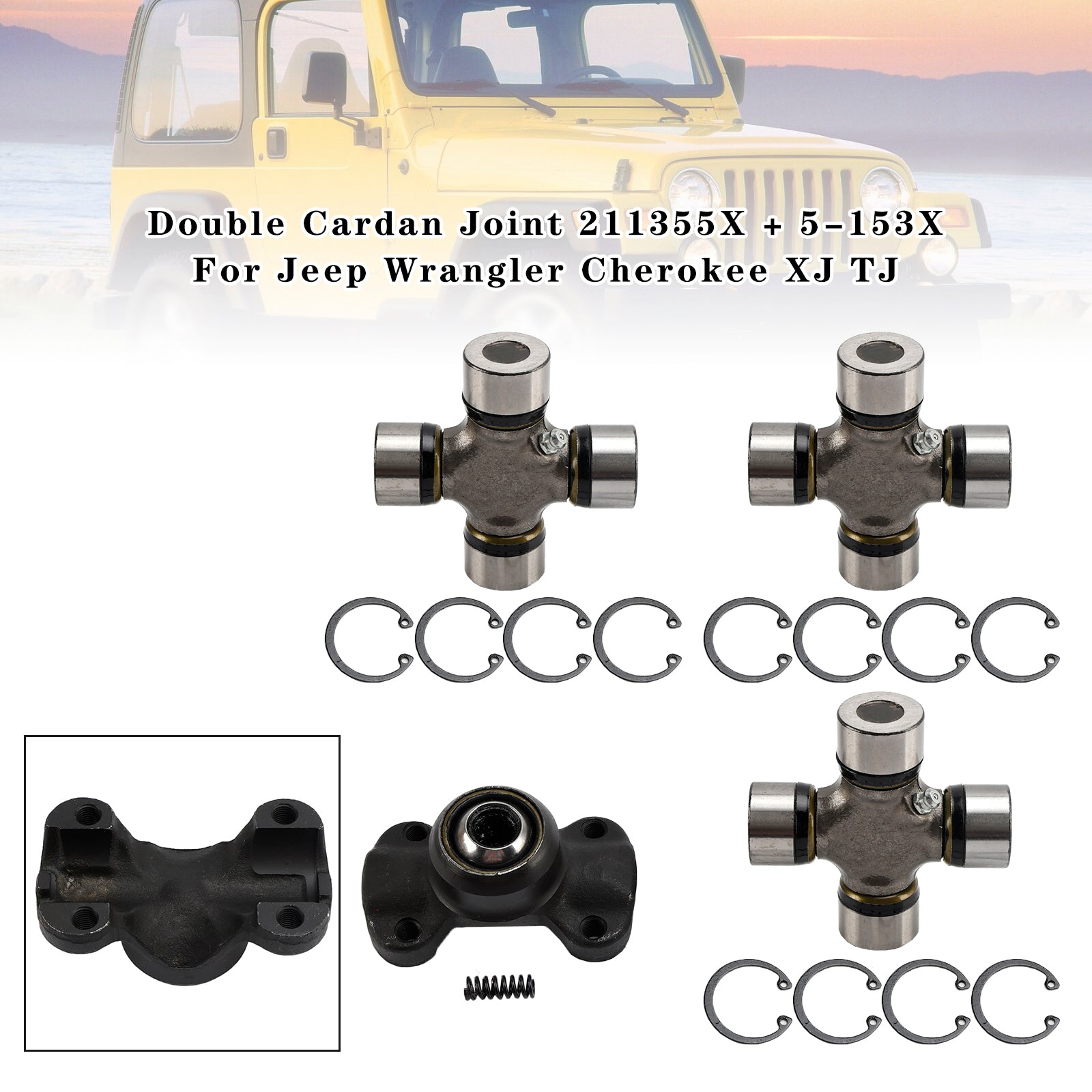 1984-2001 Jeep Cherokee XJ Double Cardan Joint 211355X + 5-153X