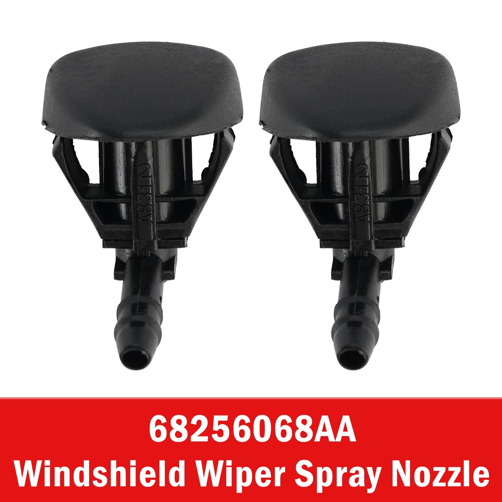 2015-2020 Jeep Renegade 2 Pcs Windshield Wiper Spray Nozzle 68256068AA