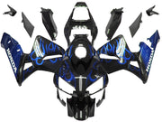 2003-2004 Honda CBR 600 RR Black & Blue Flame Racing Fairings Generic