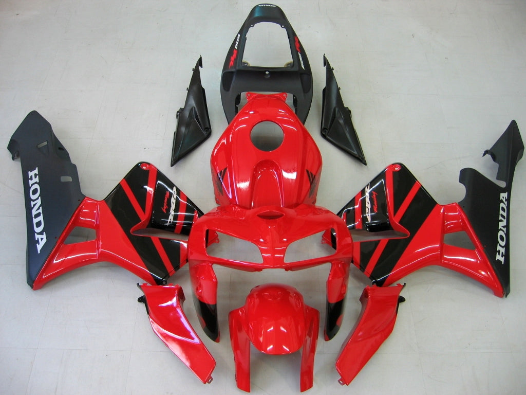 2005-2006 Honda CBR600 RR Red & Black CBR Racing Fairings Generic