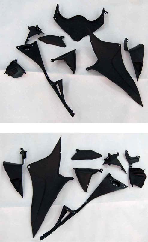 2009-2012 Honda CBR 600 RR Red & Black CBR Racing Fairings Generic