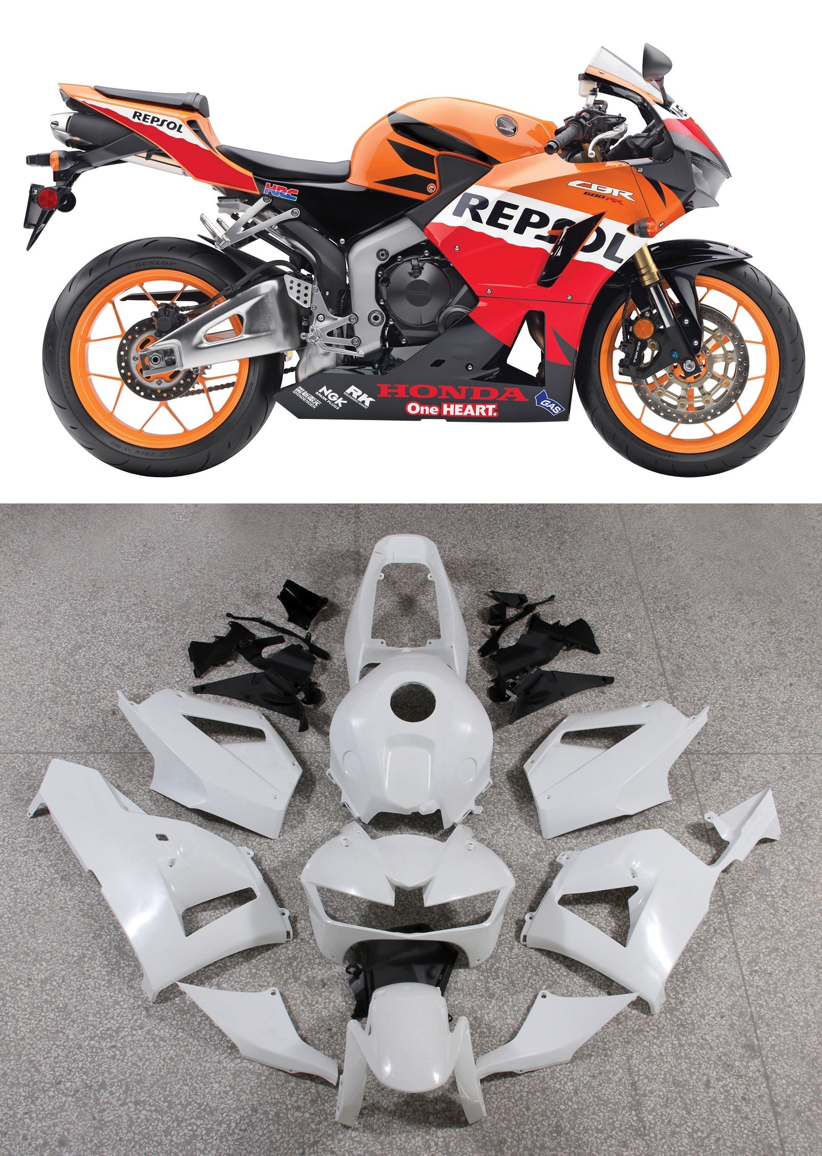 2013-2023 Honda CBR600RR Black CBR Generic Fairings