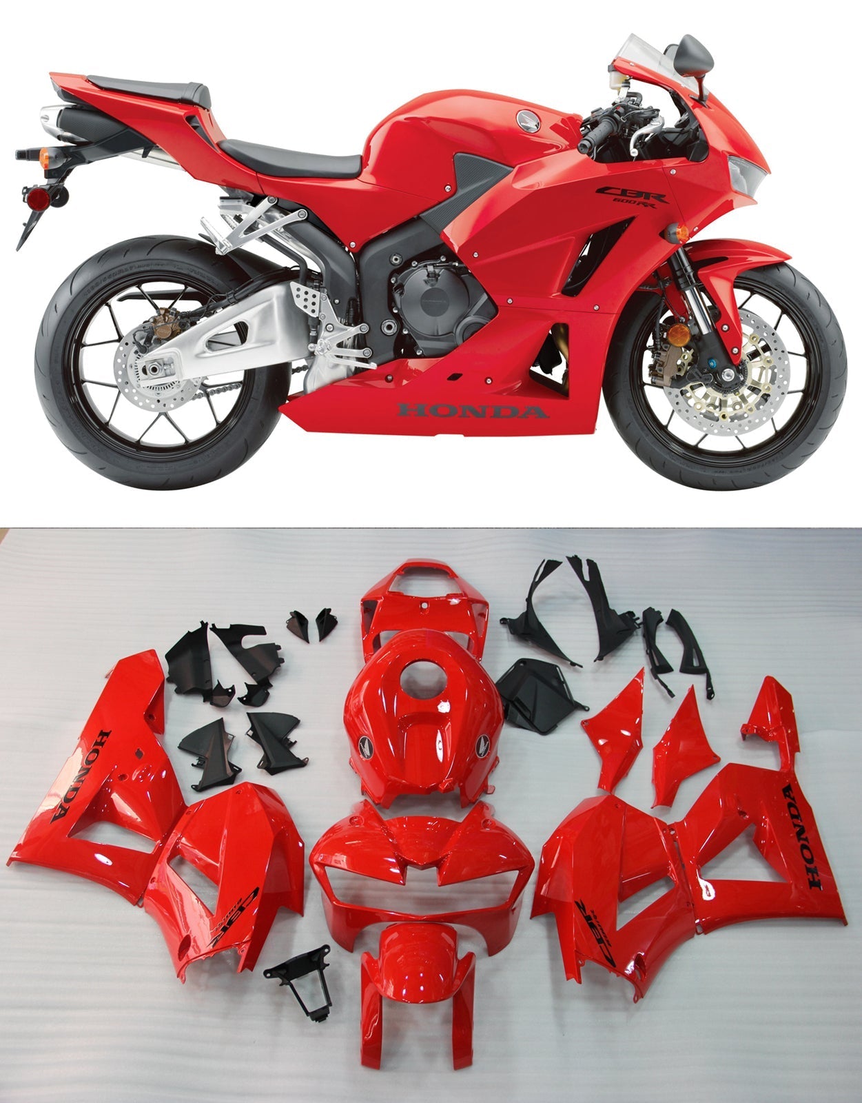 2013-2023 Honda CBR600RR Black CBR Generic Fairings