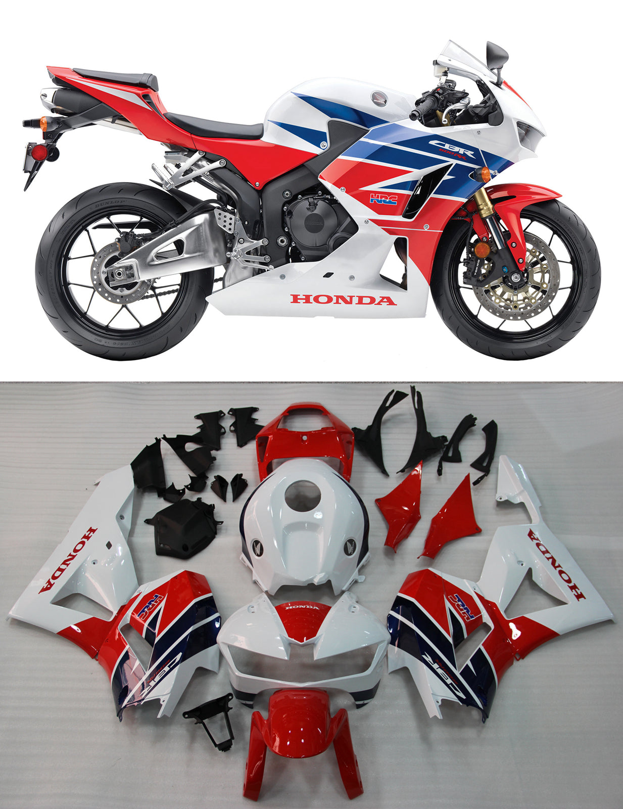 2013-2023 Honda CBR600RR Black CBR Generic Fairings