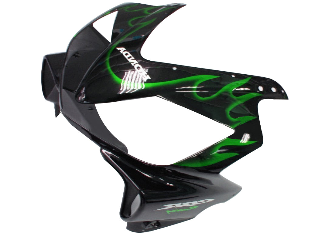 2001-2003 Honda CBR 600 F4i Black & Green Flame Racing Fairings Generic