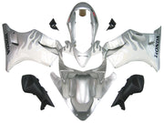2004-2007 Honda CBR 600 F4i Silver & White Flame Racing Fairings Generic