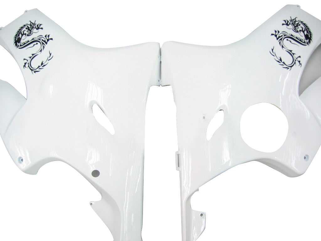 2004-2007 Honda CBR 600 F4i White & Chinese Dragon Racing Fairings Generic