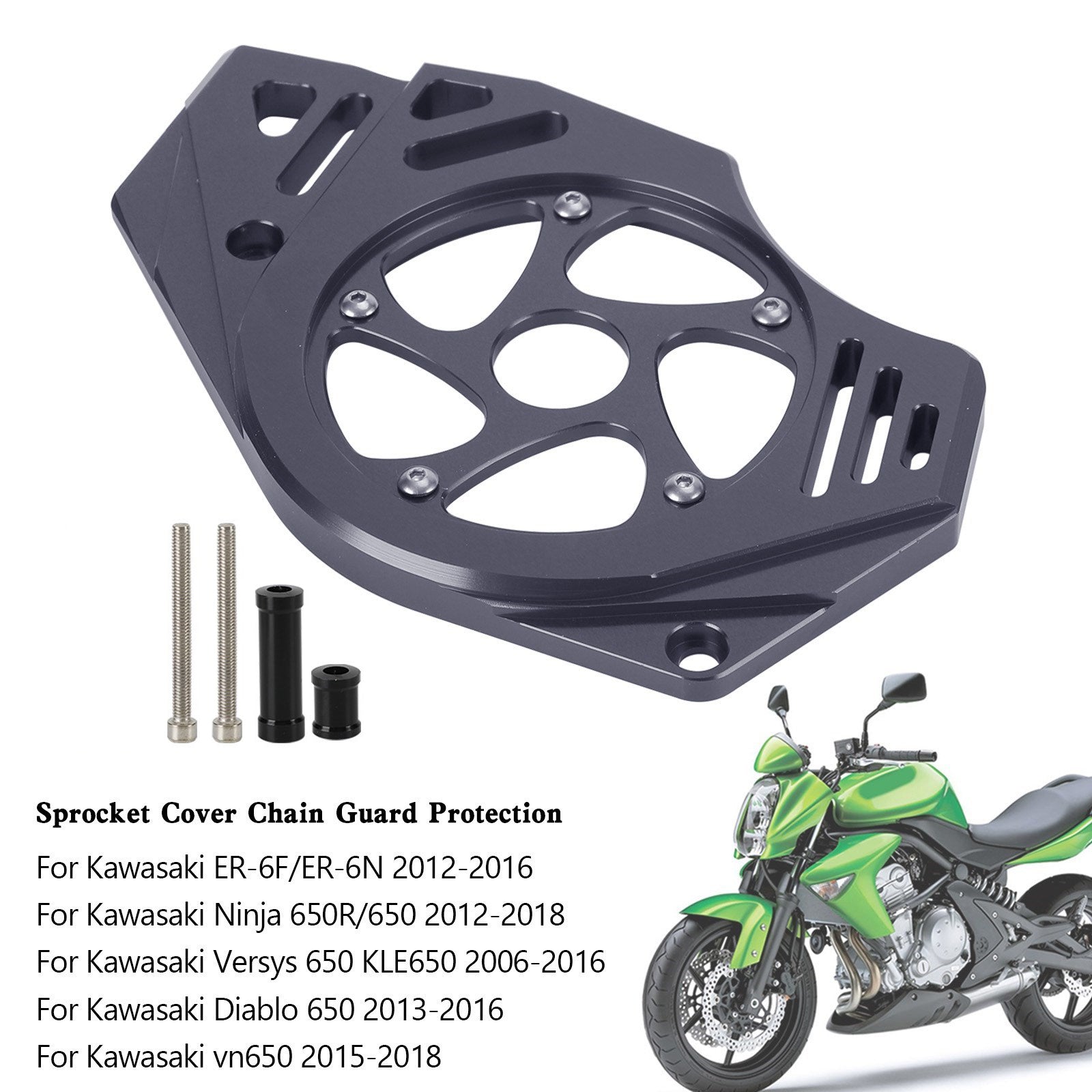 Kawasaki Ninja Vulcan 650 ER-6N Sprocket Cover Chain Guard Protection