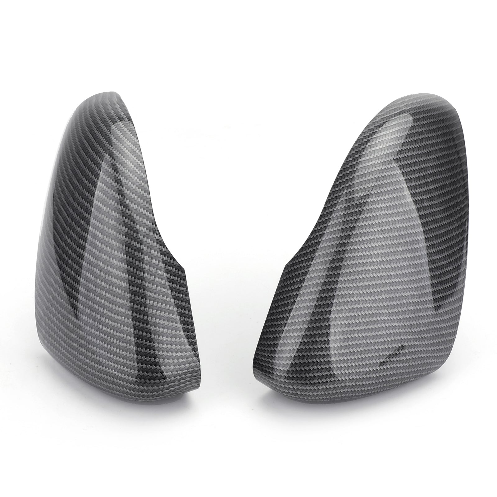 Pair Side Mirror Cover Cap Replacement for VW Golf MK6 2010-2013 Carbon