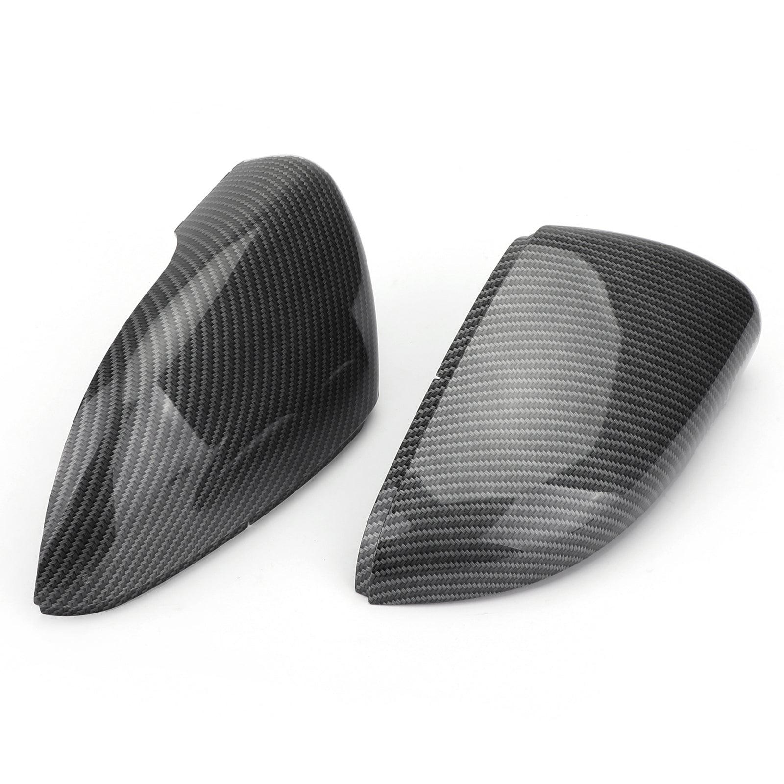 Pair Side Mirror Cover Cap Replacement for VW Golf MK6 2010-2013 Carbon