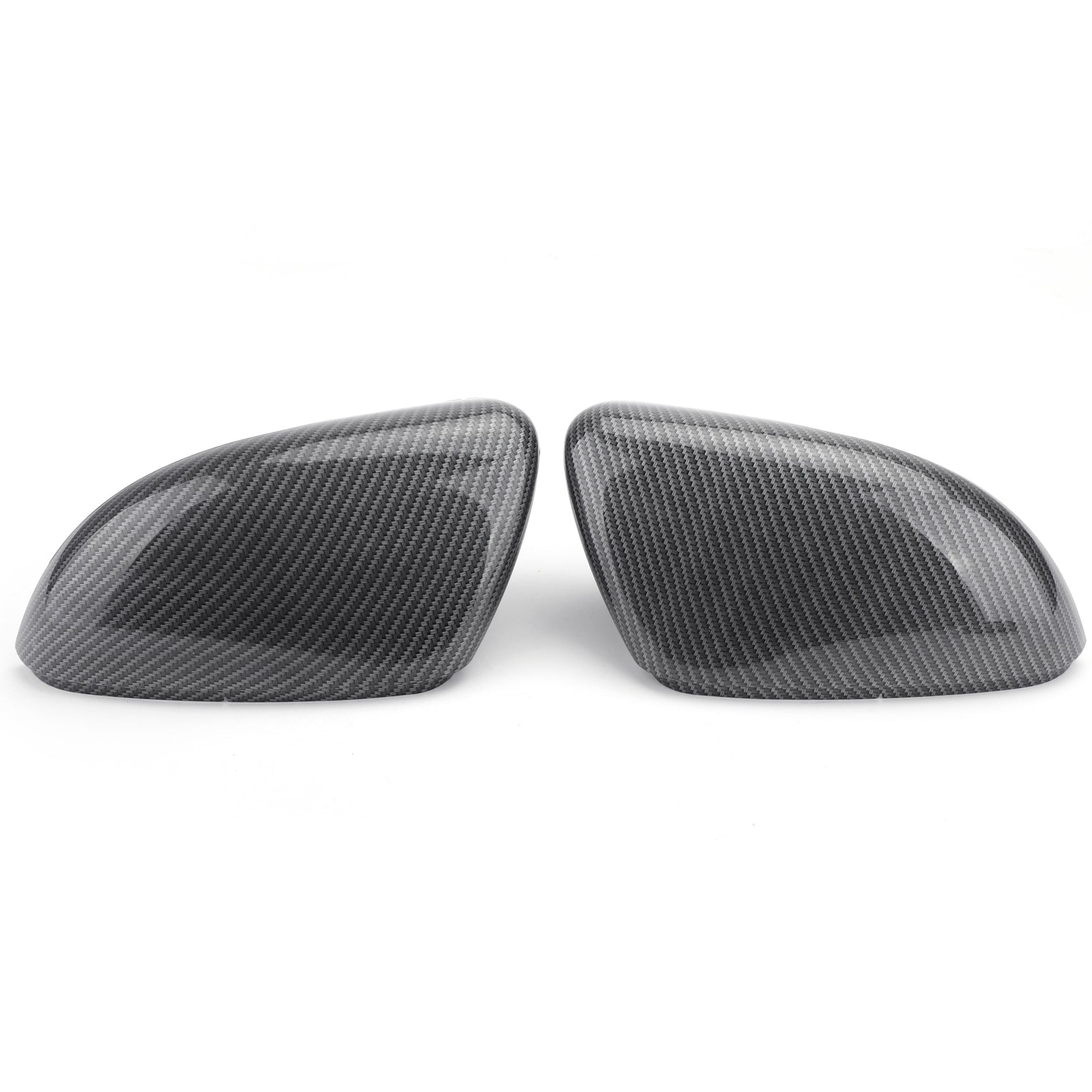 Pair Side Mirror Cover Cap Replacement for VW Golf MK6 2010-2013 Carbon