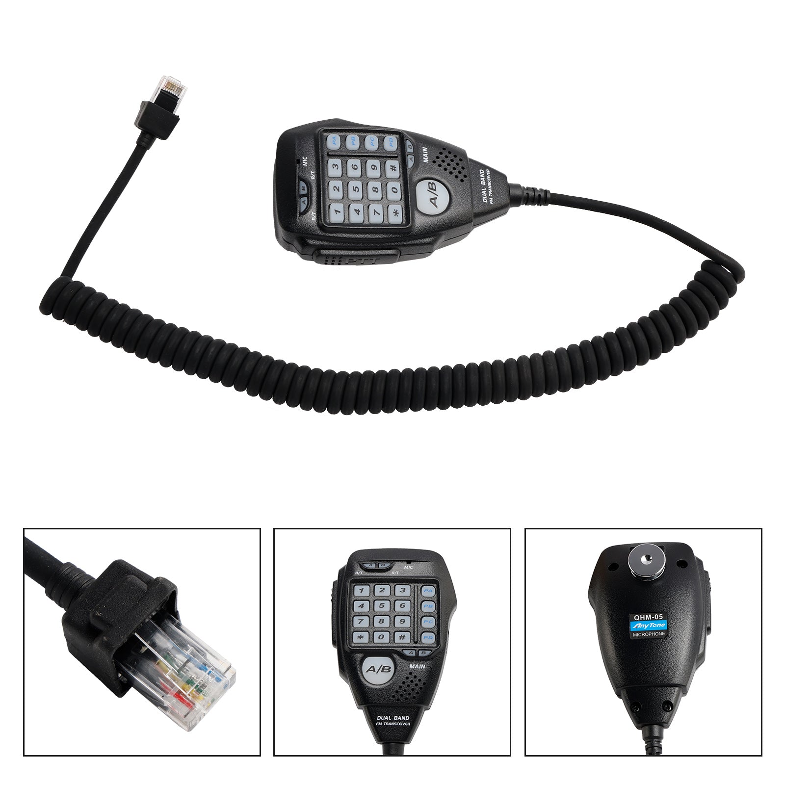 Handheld Microphone Walkie-talkie Mic Fit For AnyTone AT-778UV AT-588UV