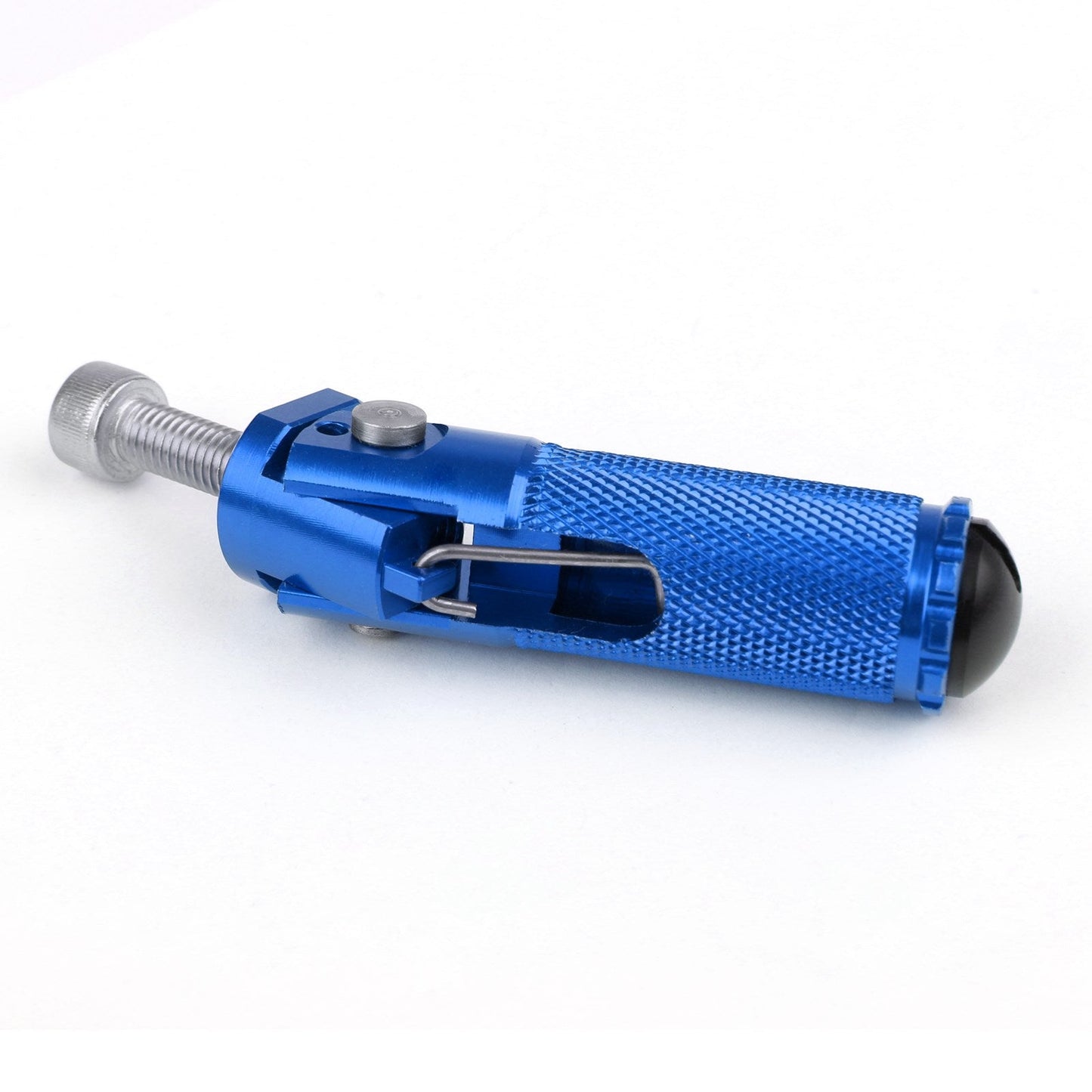 Universal Motorcycle Blue CNC Folding Foot Pegs Footpeg Rear Set Rest Racing