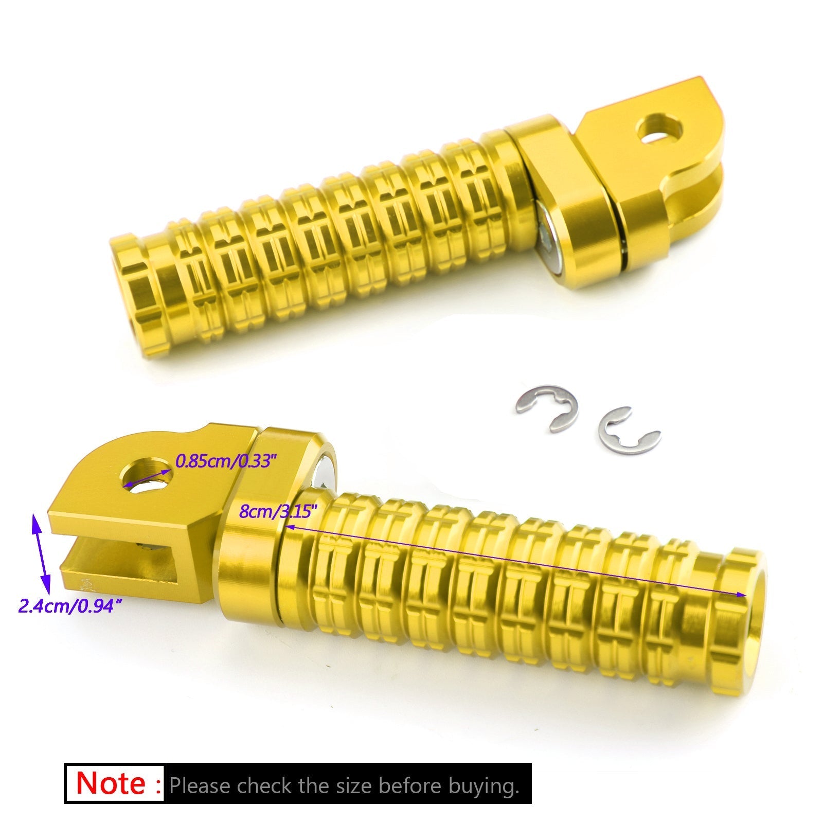 Front Footpegs For Yamaha MT/FZ07 MT/FZ09 FZ-6 For Yamaha YZF R3 R6 R25 R1 Generic