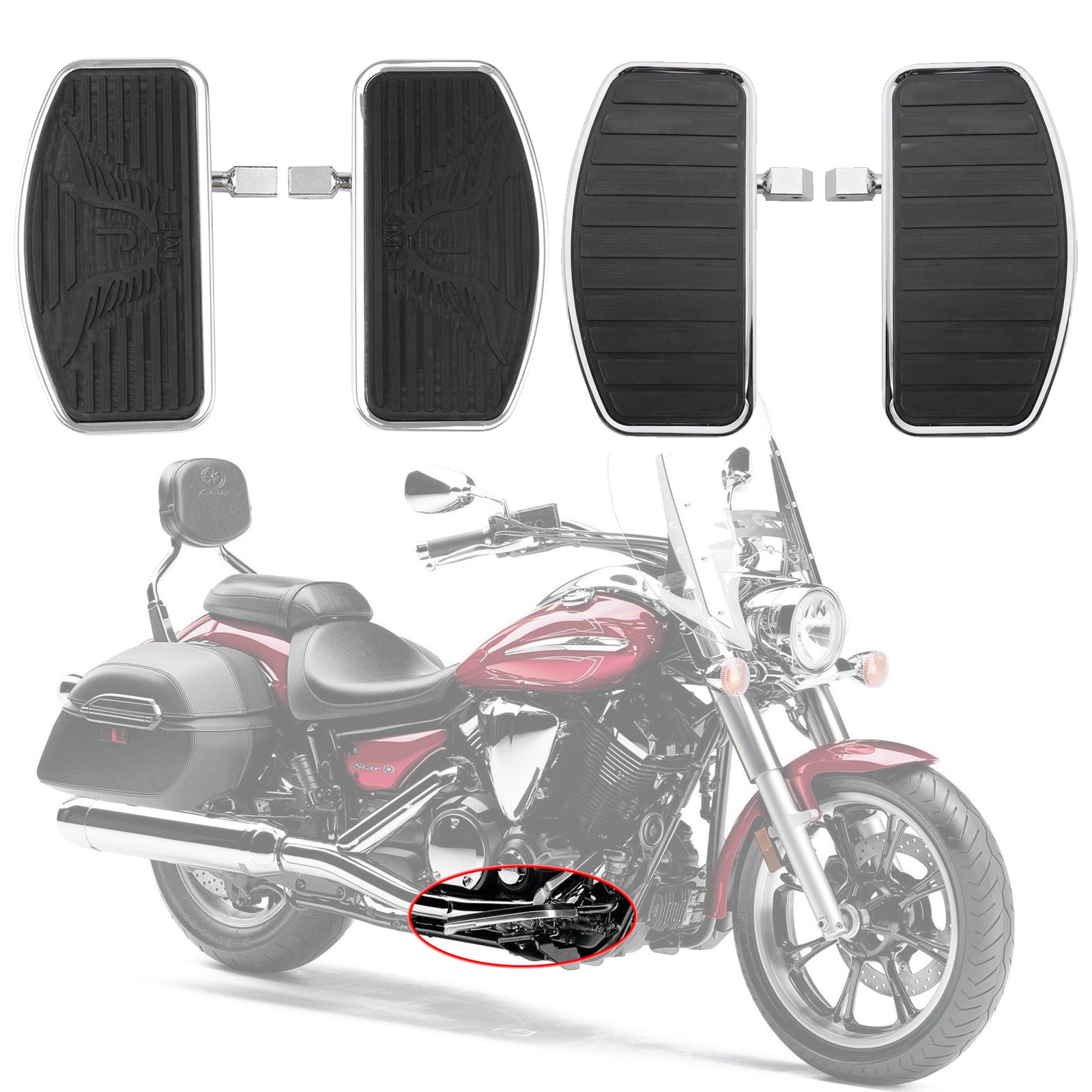 1994-2013 Yamaha Virago XV125 XV250 XV400 Front Floorboard Footboard