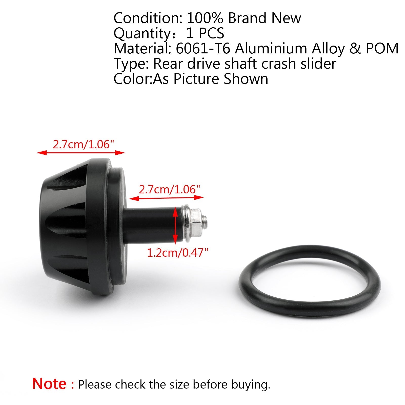 Rear Drive Housing Cardan Crash Slider Protector For BMW R1200GS LC ADV 13-17 Generic