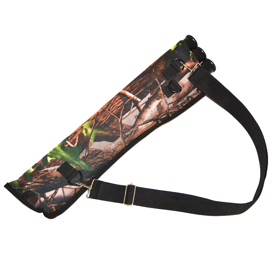 Archery Arrow Quiver Holder 3 Tube Back Waist Shoulder Strap Bag Pouch Hunting