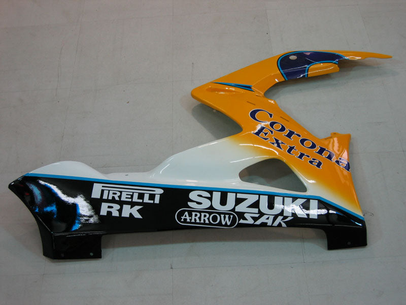 2005-2006 GSXR1000 Bodywork Fairing Yellow ABS Injection Molded Plastics Set Generic