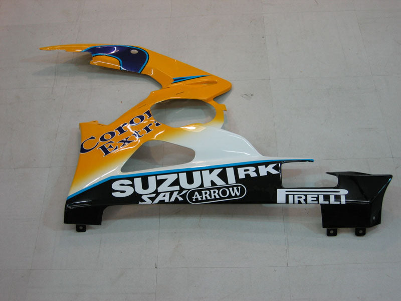 2005-2006 GSXR1000 Bodywork Fairing Yellow ABS Injection Molded Plastics Set Generic