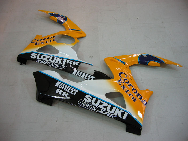 2005-2006 GSXR1000 Bodywork Fairing Yellow ABS Injection Molded Plastics Set Generic