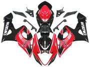 2005-2006 Suzuki GSXR 1000 Black and Red GSXR Racing Fairings Generic