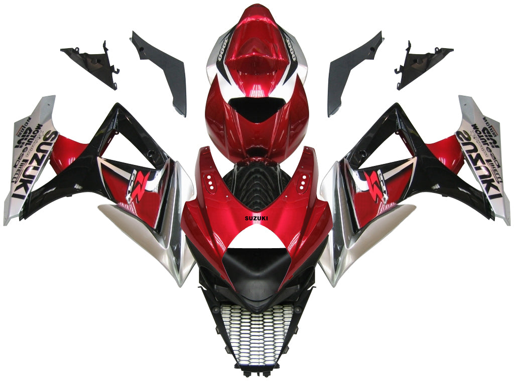 For GSXR1000 2007-2008 Bodywork Fairing Red ABS Injection Molded Plastics Set