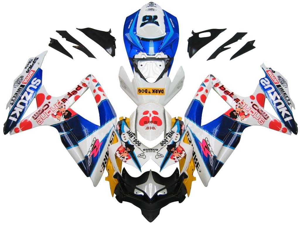 2008-2010 GSXR 600/750 Multi-Color Bodywork Fairing ABS Injection Molded Plastics Set Generic
