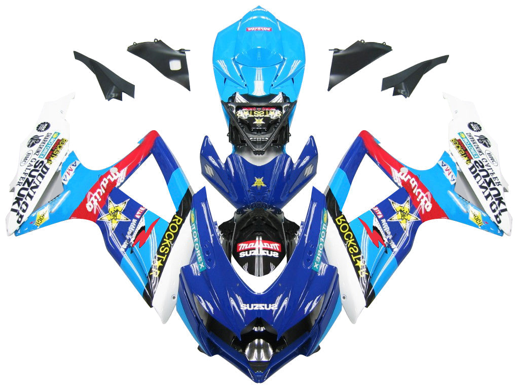 2008-2010 Suzuki GSXR 600 750 Blue Rockstar Makita Racing Fairings Generic