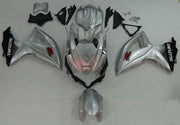 2008-2010 GSXR 600/750 Silver Bodywork Fairing ABS Injection Molded Plastics Set Generic