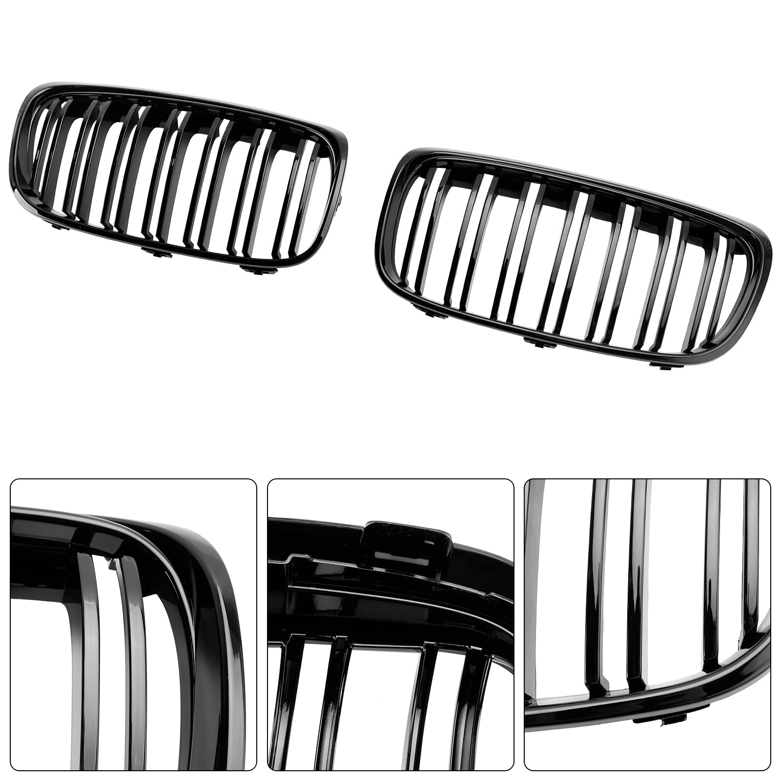 BMW 2 Series 2015-2018 Gran Tourer F45 F46 Gloss Black Front Grill Grille