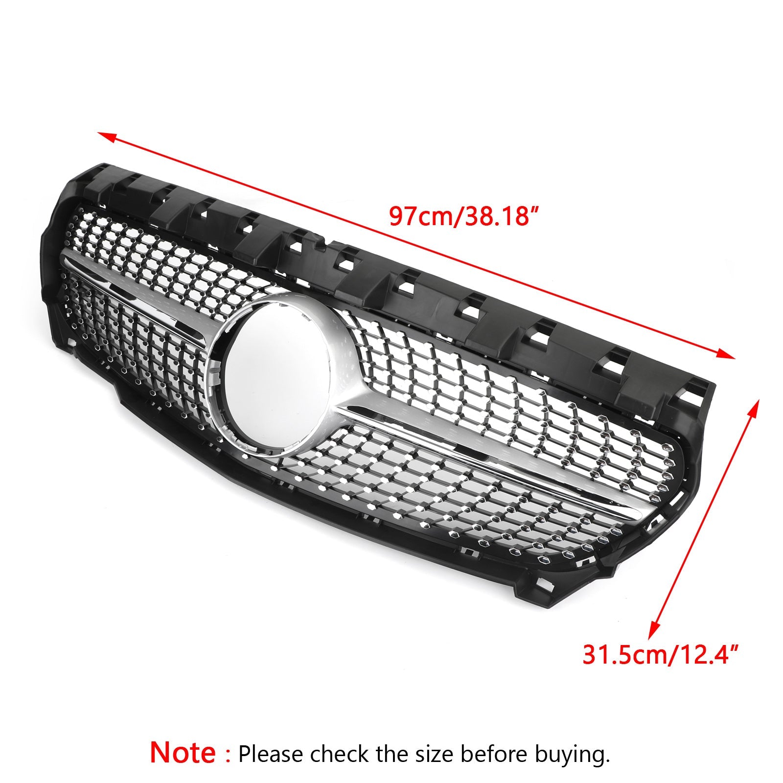 2013-2019 Mercedes Benz R117 W117 CLA250 Diamond star grille grill Silver