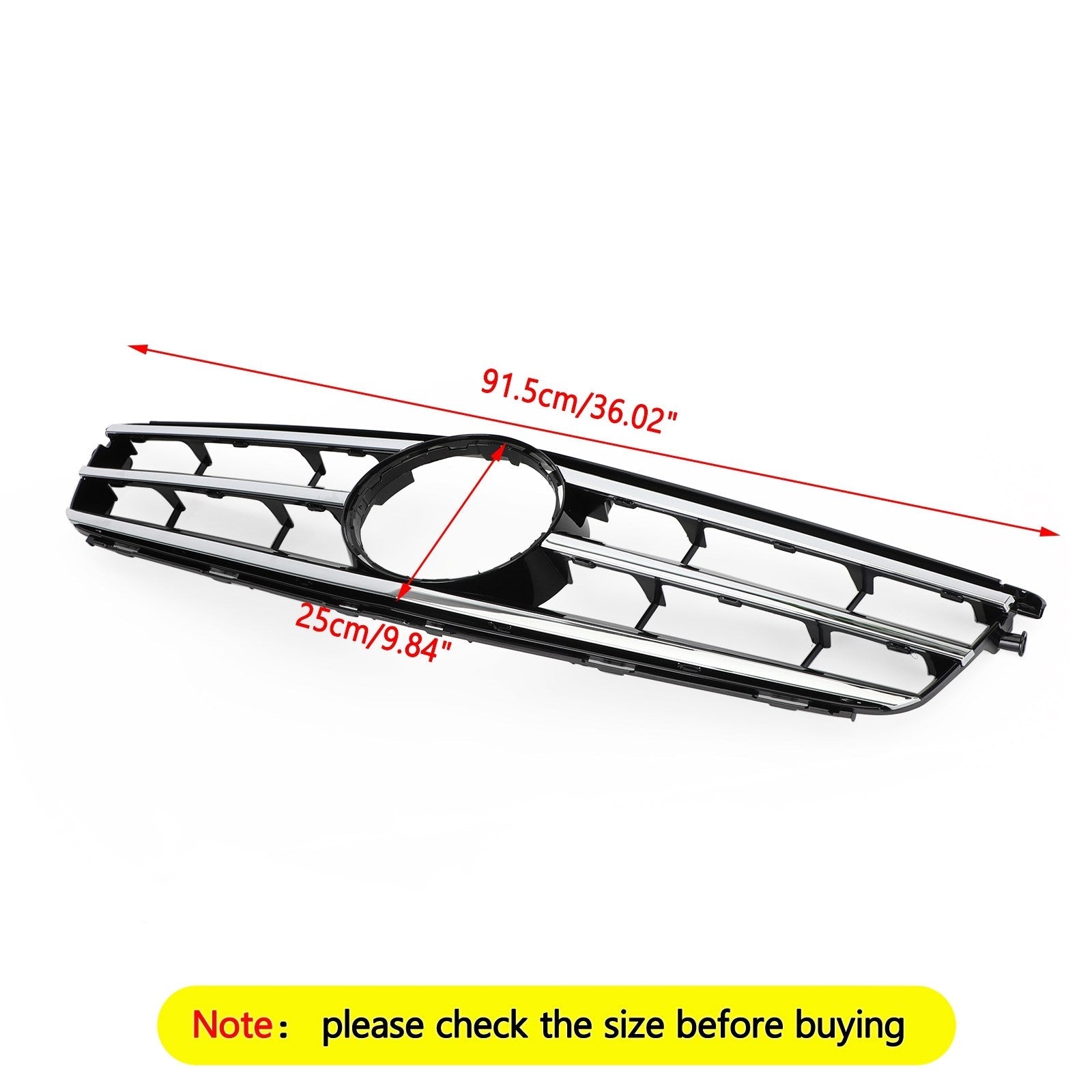 2008 2009 2010 2011 2012 2013 2014 W204 C300 C350 LED Black Chrome Front Grill Grille Generic