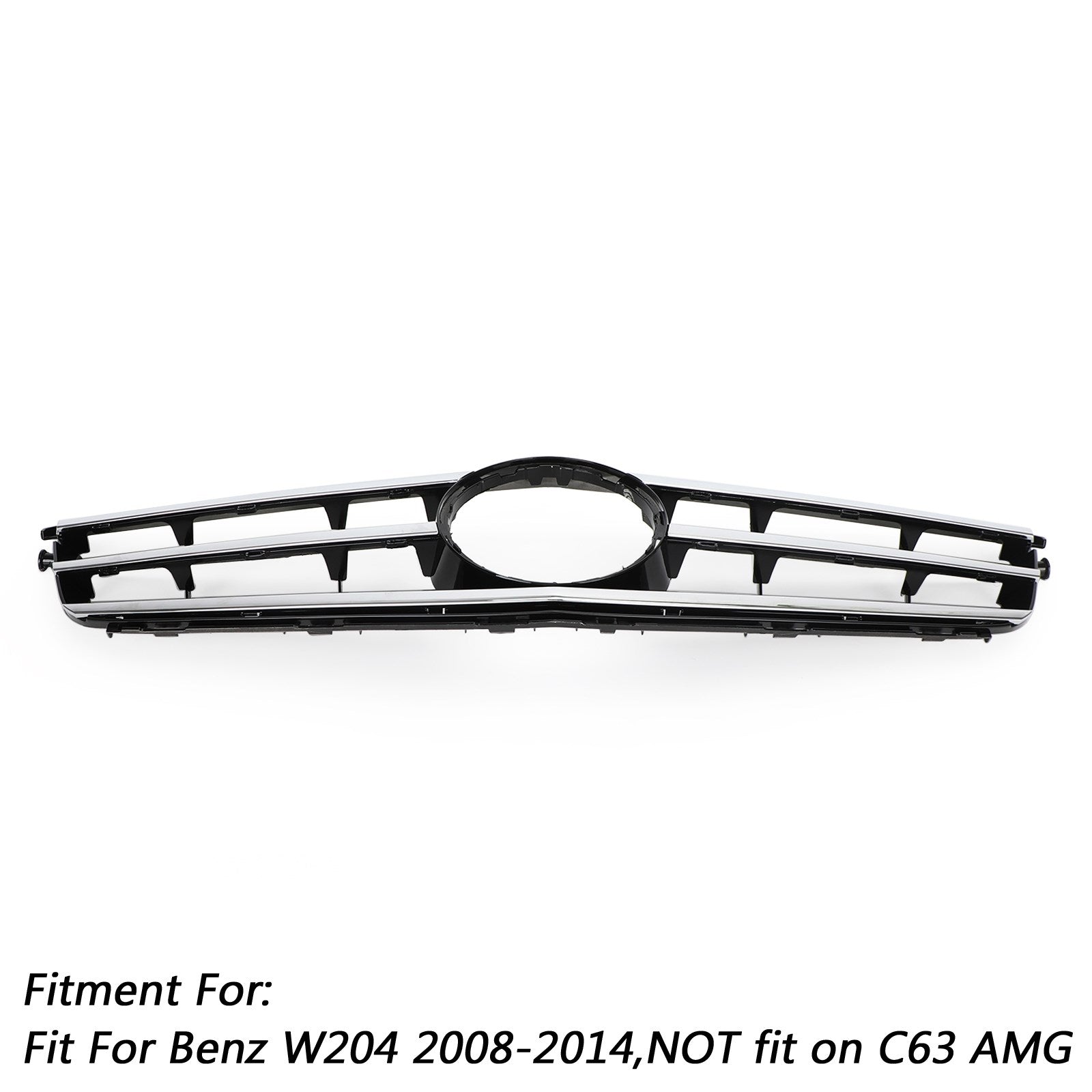 2008 2009 2010 2011 2012 2013 2014 W204 C300 C350 LED Black Chrome Front Grill Grille Generic
