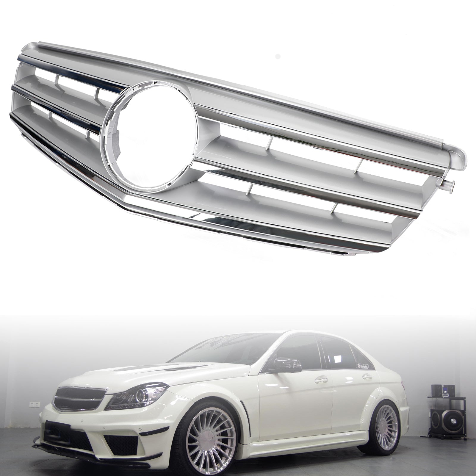 2008 2009 2010 2011 2012 2013 2014 2015 2016 Benz W204 Front Bumper Grille