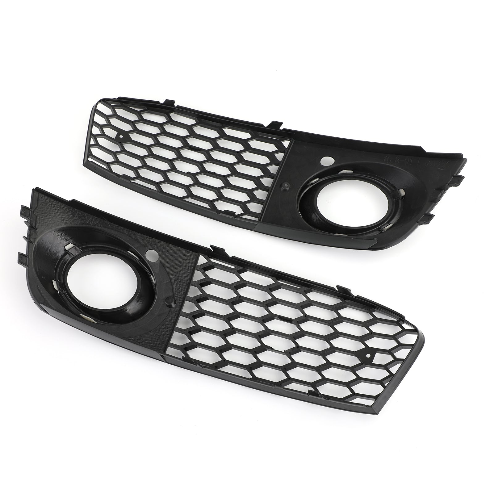 2009-2012 Audi A4 B8 RS4 Style Honeycomb Sport Mesh Hex Grille & Fog Light Open Vent Grill