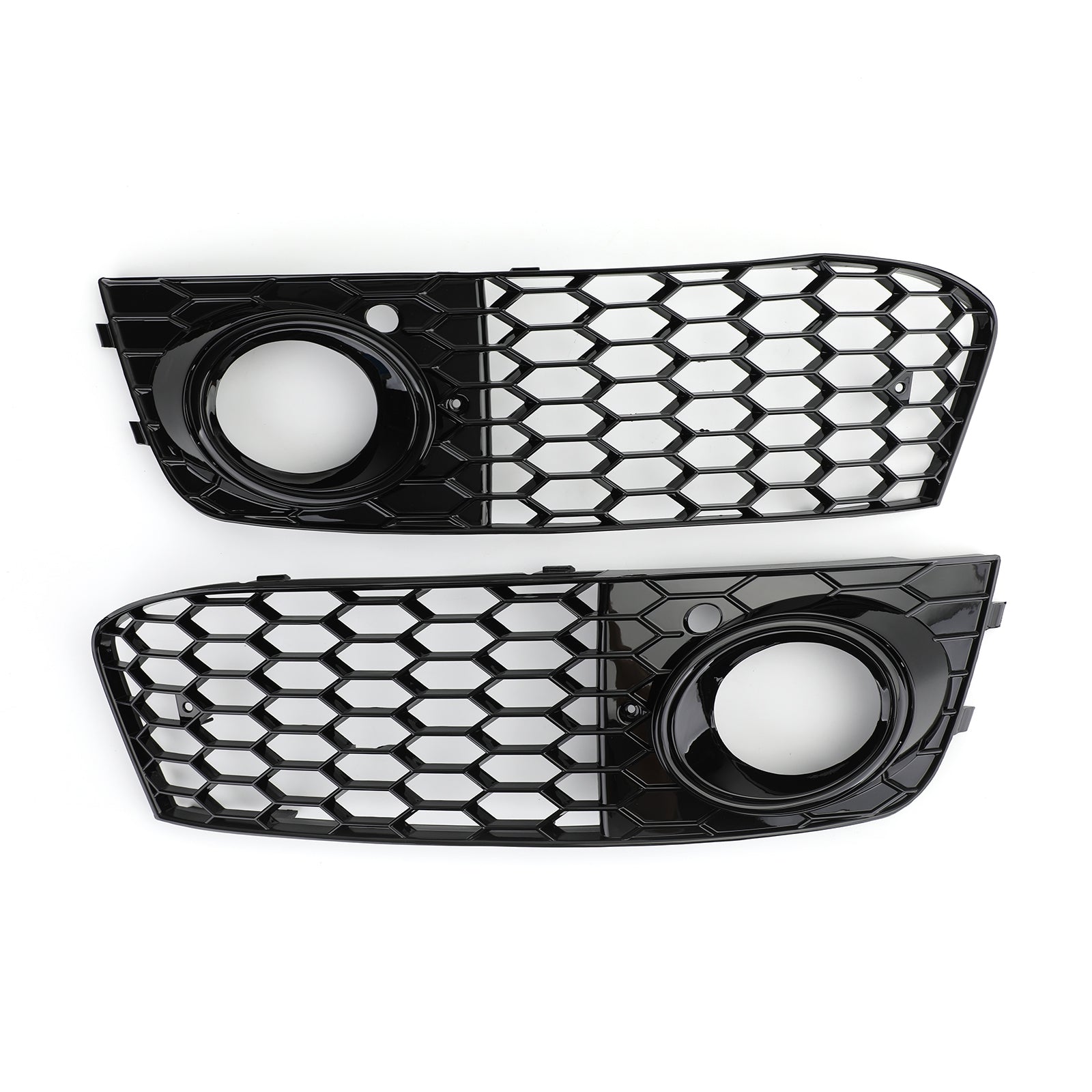 2009-2012 Audi A4 B8 RS4 Style Honeycomb Sport Mesh Hex Grille & Fog Light Open Vent Grill