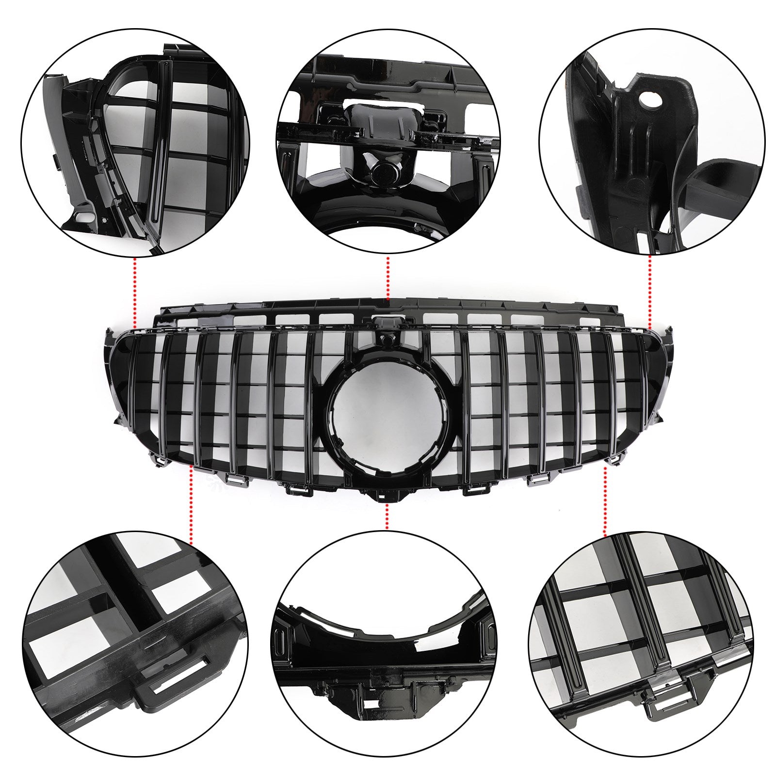 2016 2017 2018 2019 E-Class W213 Mercedes Benz AMG front Grill Grille W/ CAMERA